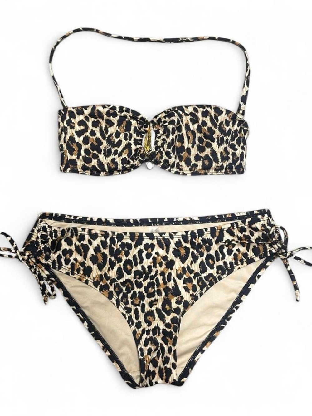Victorias Secret Leopard Print Bikini Set - Tan & Black, XS/S